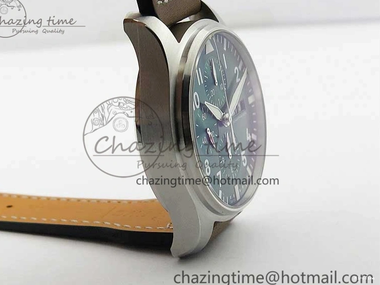 MIROTIME 0109 Pilot Chrono IW377726 ZF 1:1 Best Edition Green Dial on Brown Leather Strap A Trendsetting 7125